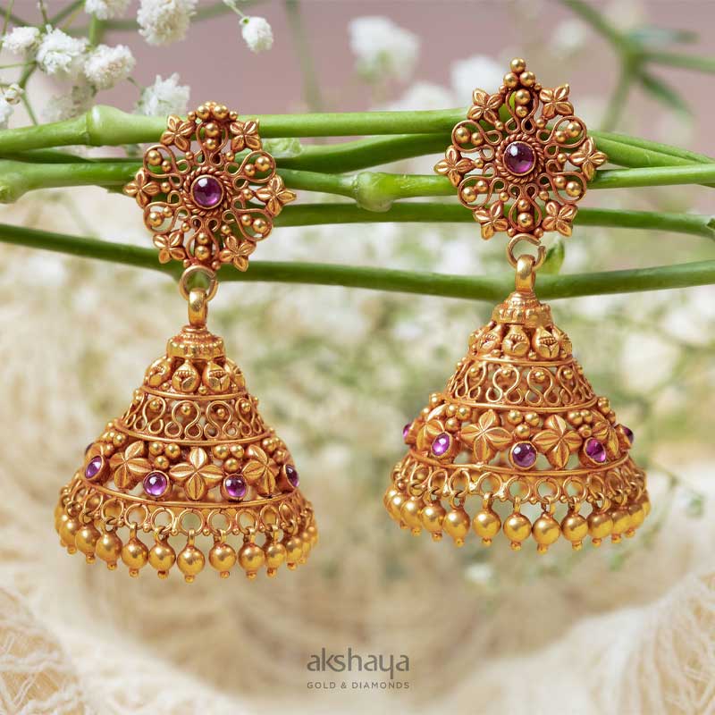 Akshaya Gold Earring GL10118 Akshaya Gold Earring GL10118