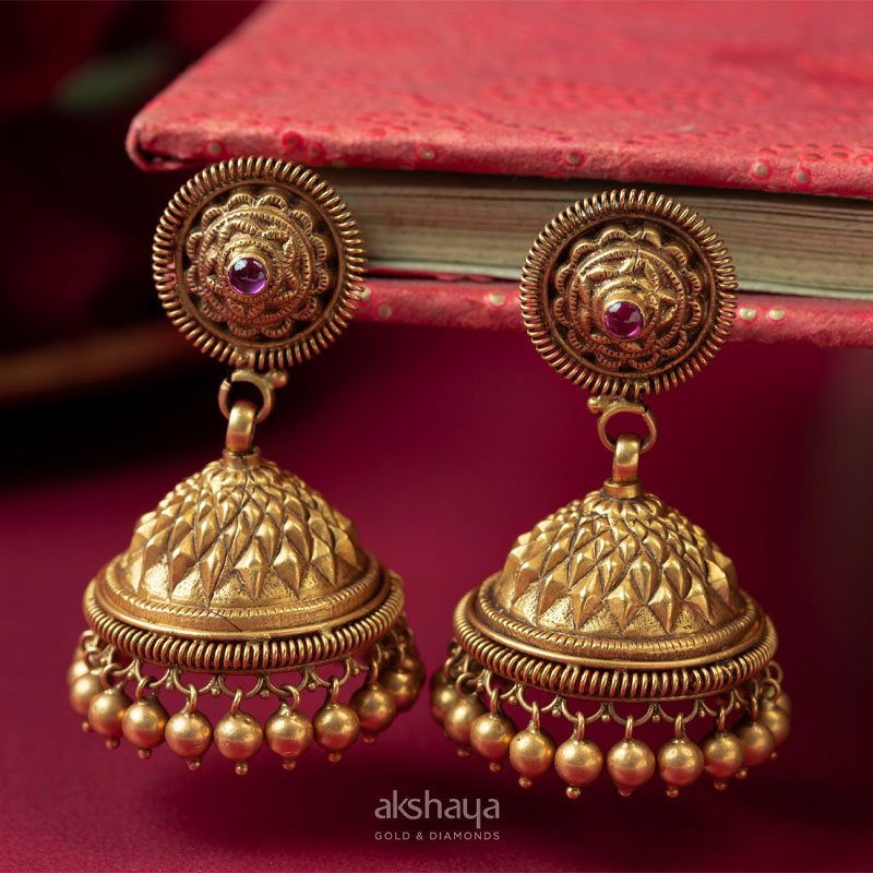 Akshaya Gold Earring GL10124 Akshaya Gold Earring GL10124