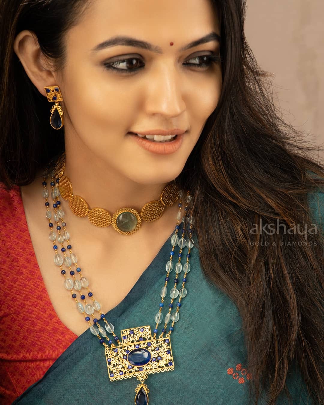 Akshaya Gold Necklace GL10252 Akshaya Gold Necklace GL10252