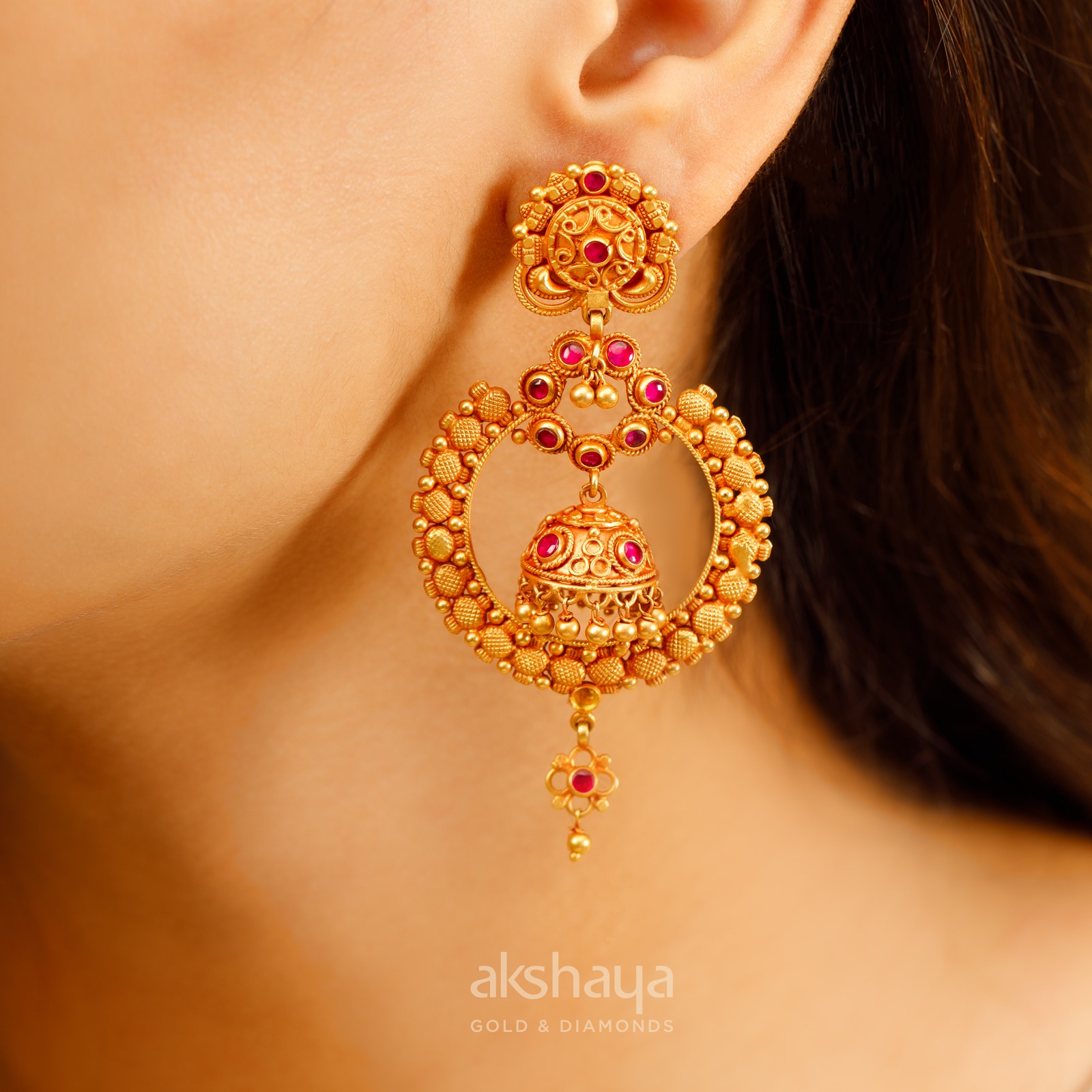 Akshaya Gold Earring GL10141