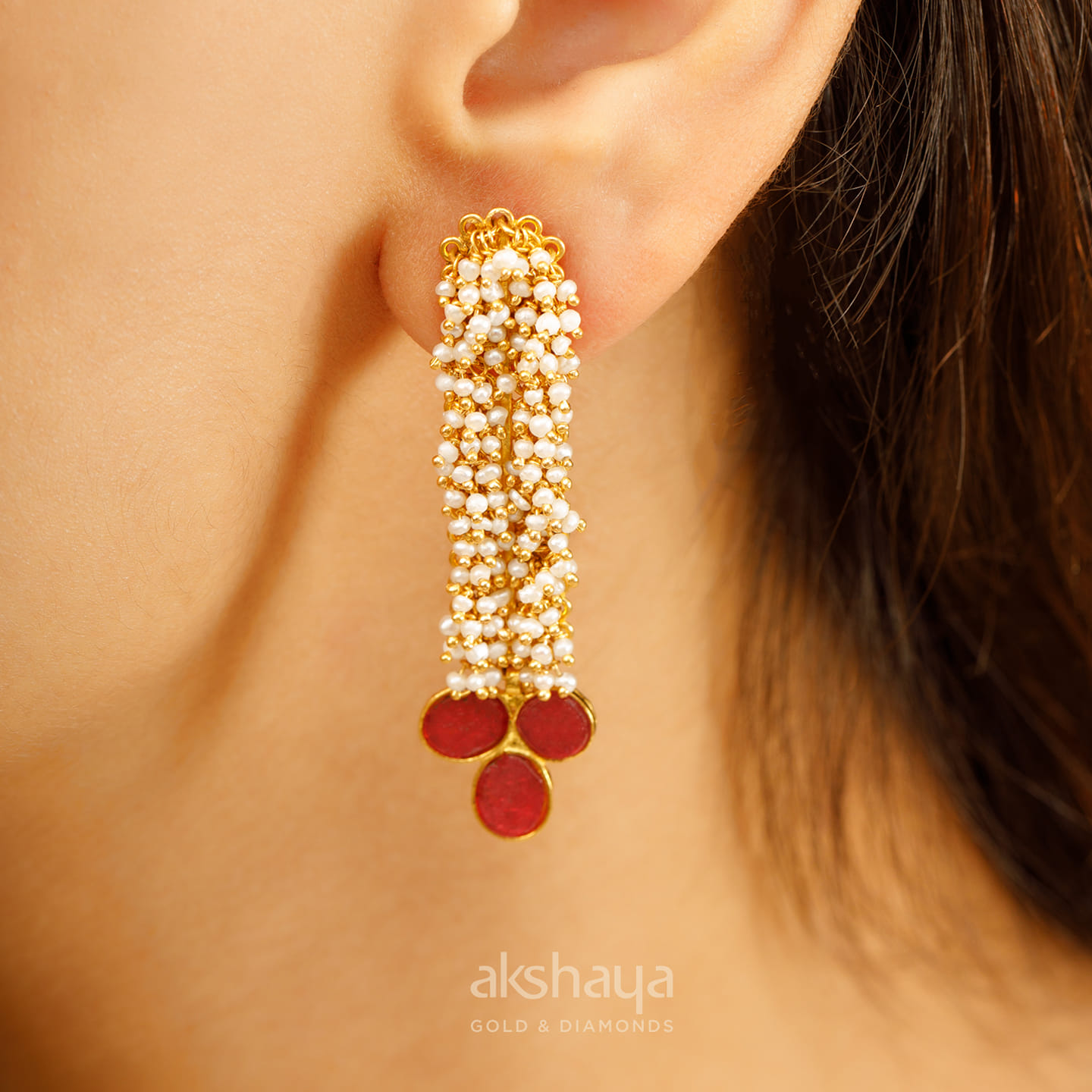 Akshaya Gold Earring GL10140