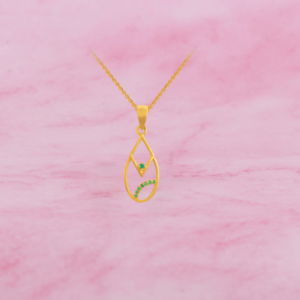 Gold Pendant with Stone