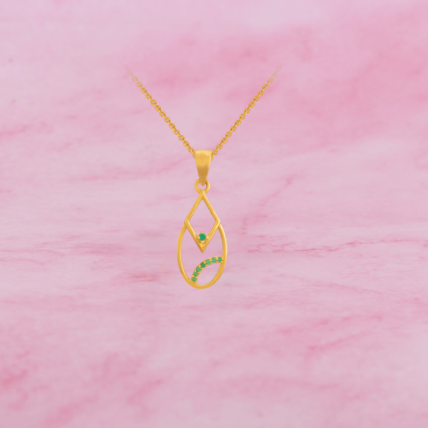 Gold Pendant with Stone