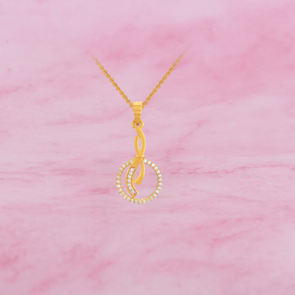 Gold Pendant with Stone