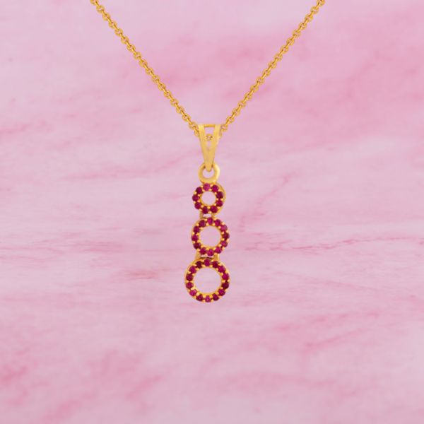 Gold Pendant with Stone