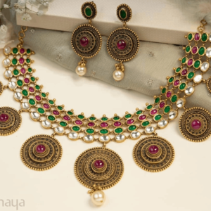 Gold Earring with Stone