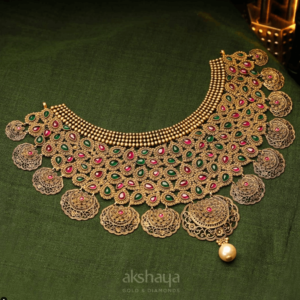 Gold Necklace with Stone