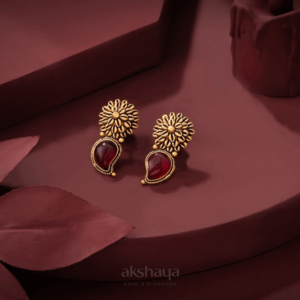 Gold Stud with Stone