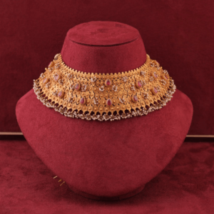 Gold Necklace with Stone