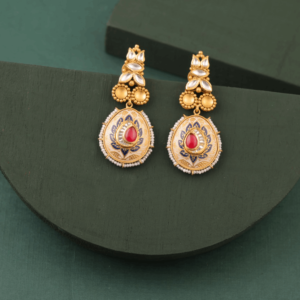 Gold Earring with Stone