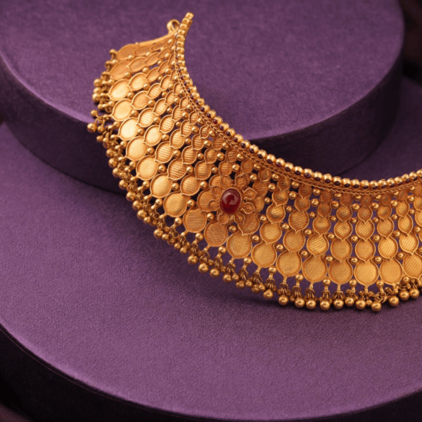 Gold Necklace with Stone