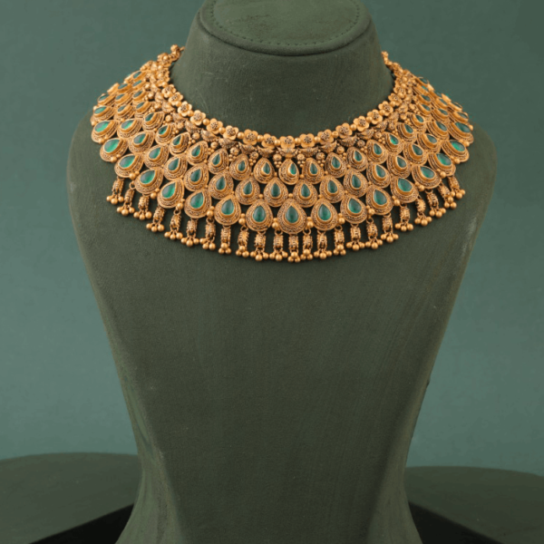 Gold Necklace with Stone