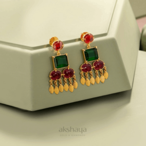 Gold Earring with Stone