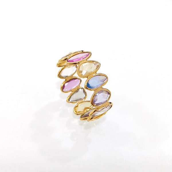 Ladies Gold Ring with Precious Stone