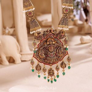 Gold Necklace with Stone