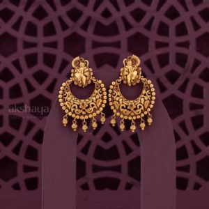 Gold Earring with Stone