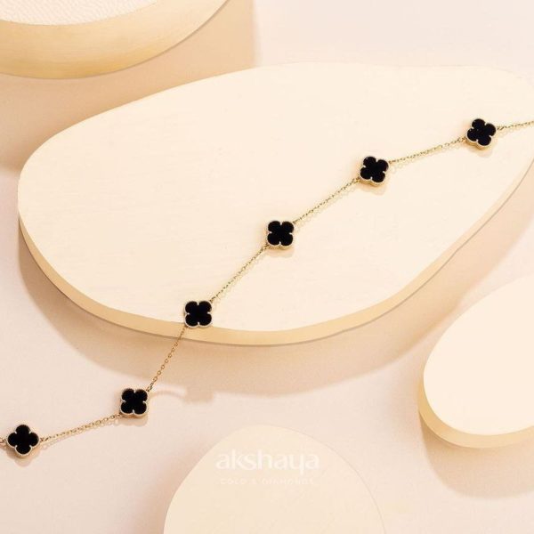 Gold Necklace with Stone
