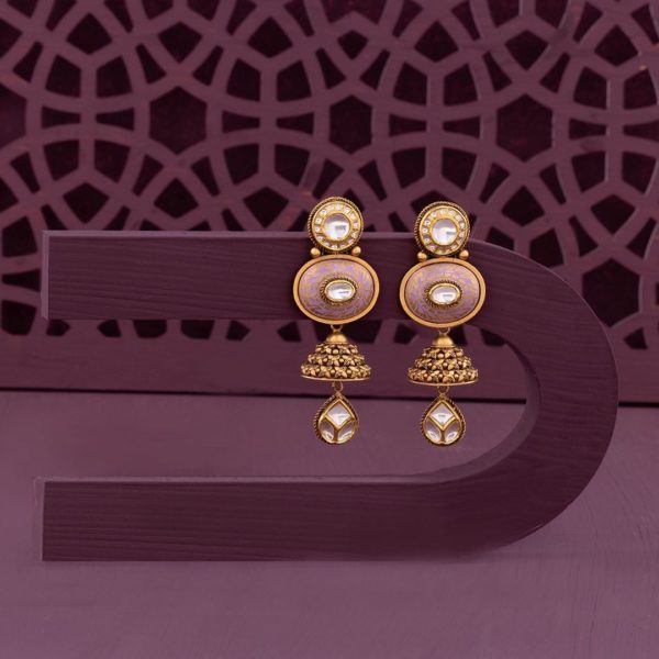 Gold Earring with Stone