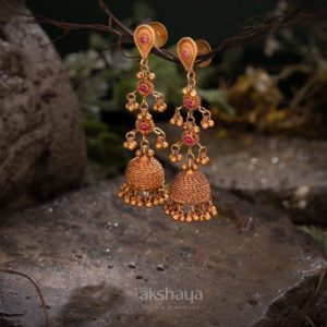 Gold Necklace with Stone