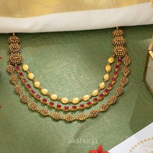 Gold Necklace with Stone