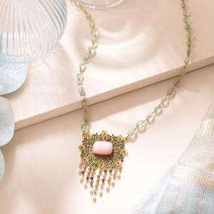 Gold Necklace with Stone