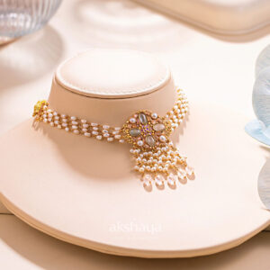 Gold Necklace with Precious Stone
