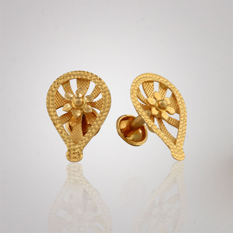 Classical Poise Gold Jhumka Earrings