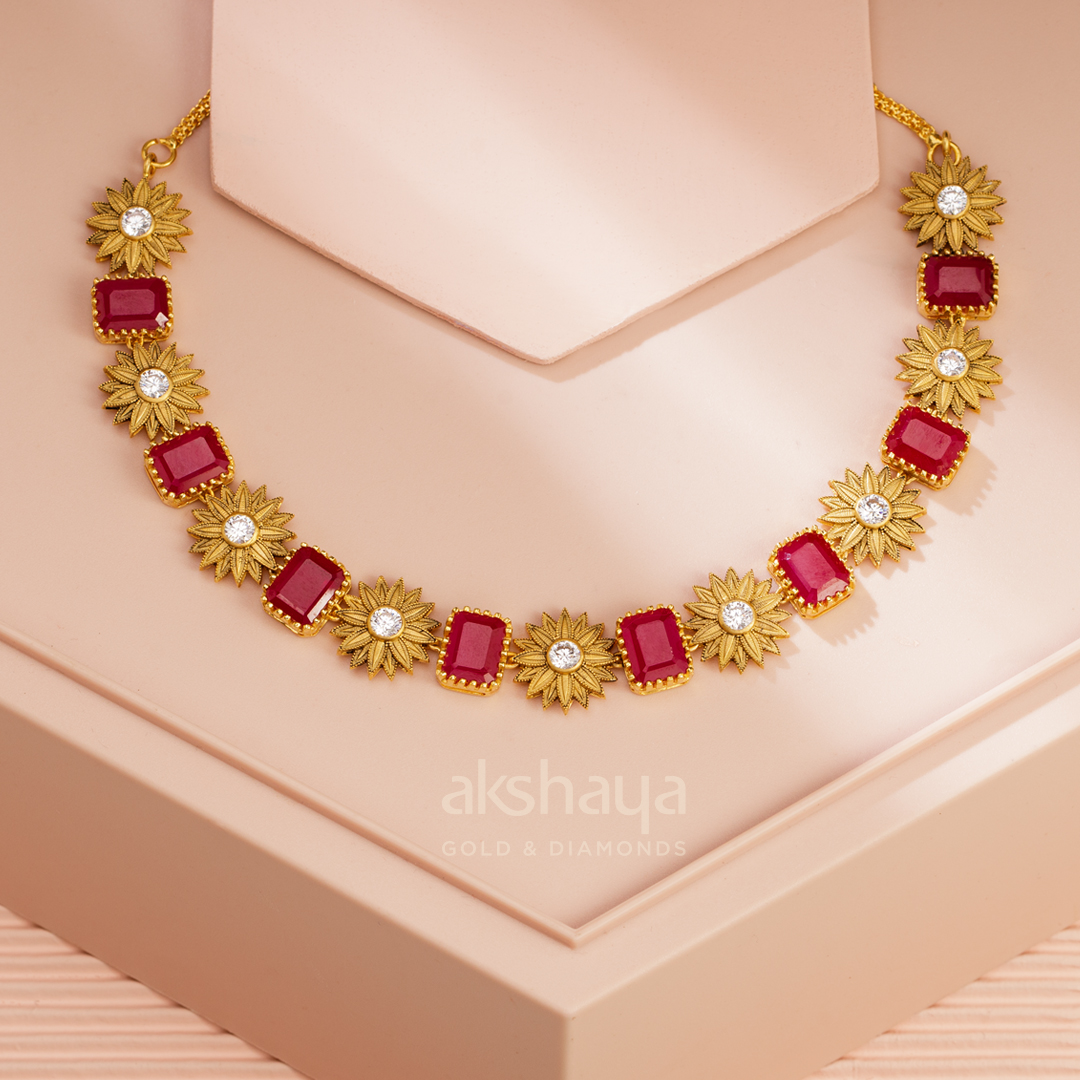 Tanishq Real Gold with Ruby Necklace Collection📿✨ || Light Weight Necklaces  Starting at Just 7gms😱🔥 - YouTube