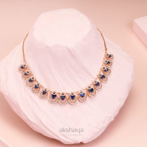 Diamond Necklace with precious stone
