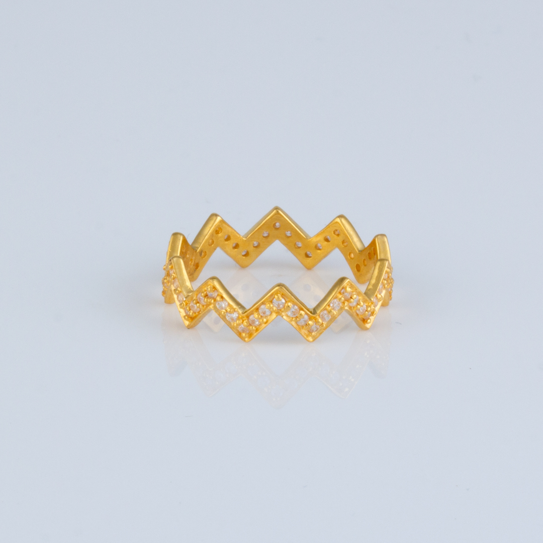 Buy Trendy Premium Quality Brass High Gold Ladies Finger Ring Online From  Surat Wholesale Shop.