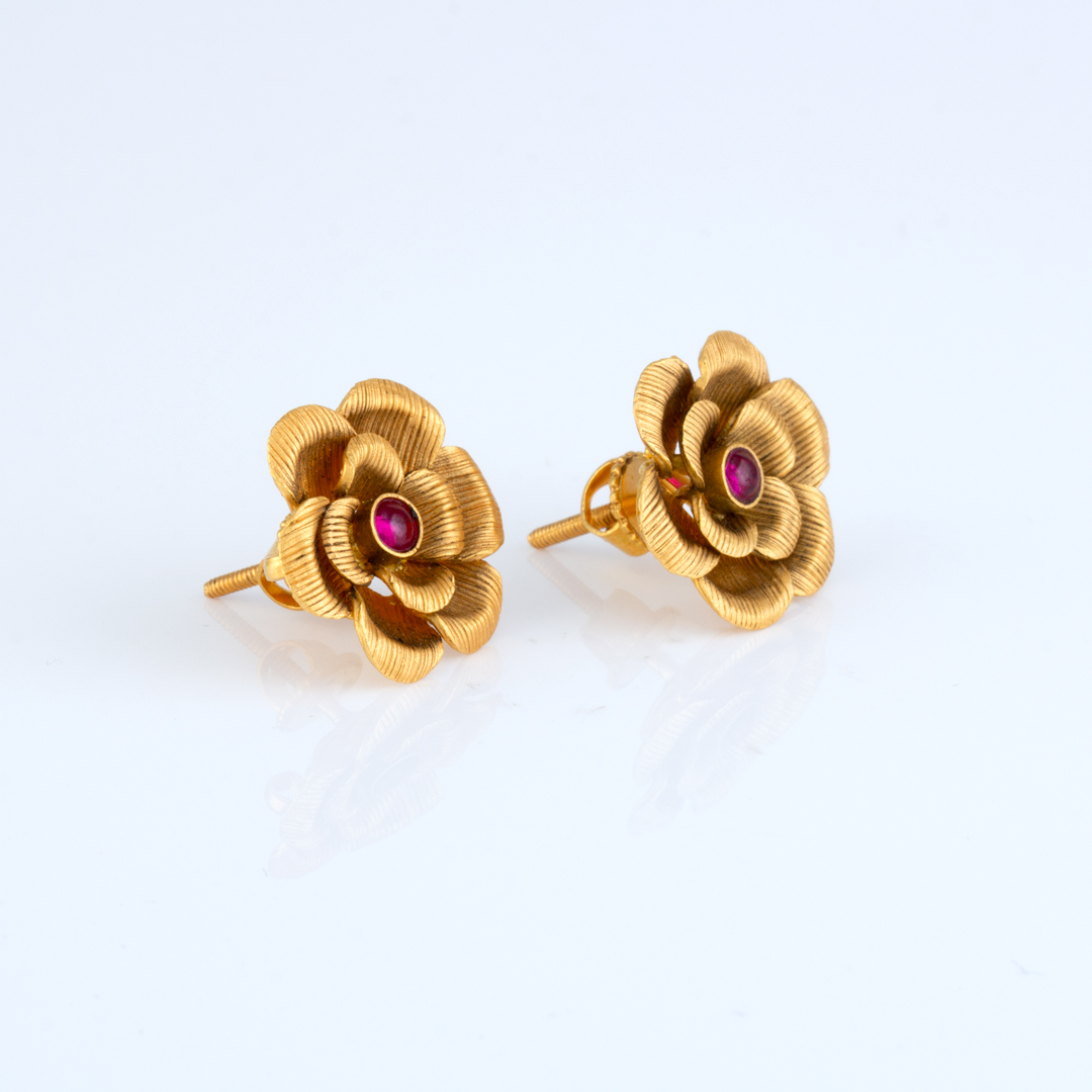 Buy Clara 925 Sterling Silver GoldPlated Stud Earrings Online At Best  Price  Tata CLiQ