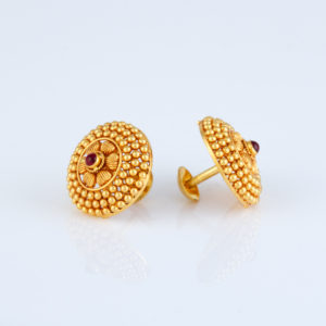 Gold Stud Earring with stone