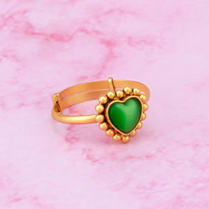 Gold Ladies Ring with Stone