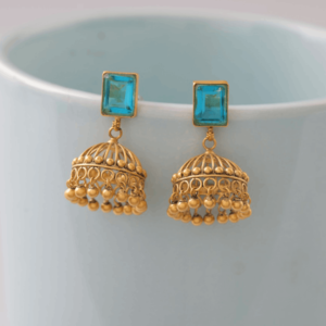 Gold Earring with Stone