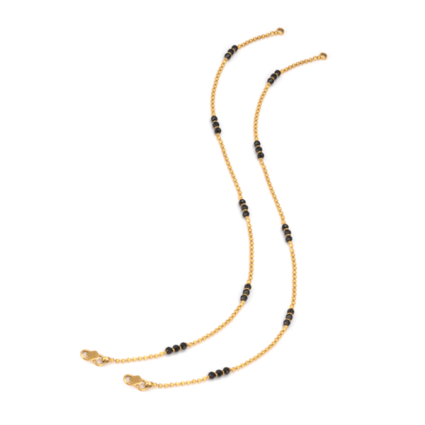 Gold Anklet with Stone