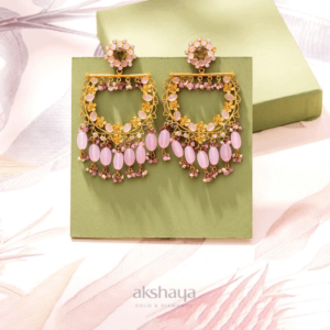 Gold Earring with Precious Stones