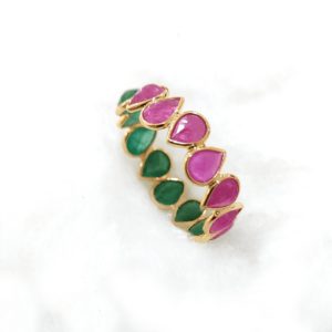 Ladies Gold Ring with Precious Stone