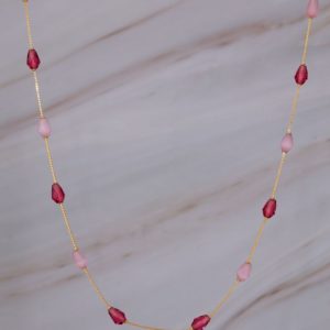 Gold Necklace with Stone